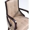 Manhattan Comfort Fifth Avenue Faux Leather and Velvet Dining Armchair in Tan and Walnut - Set of 2 2-DC008AR-TN - alternate 6